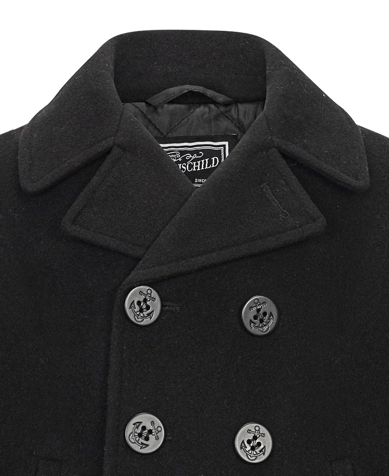 S Rothschild & Co Boys' 8-20 Classic Double Breasted Button Front Coat