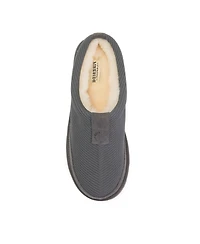 Dearfoams Men's Fireside by Grafton Sport Knit Water Repellent Twill Clog Slippers