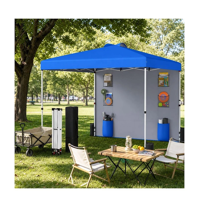 Gouun 10 x 10 Ft Pop Up Canopy Tent with Sidewall 6 Pockets and Sandbags