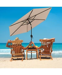 Gouun 7.5 Feet Heavy Duty Outdoor Patio Market Umbrella with Push Button Tilt