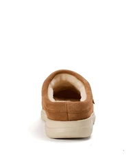 Dearfoams Men's Fireside by Lithgow Genuine Shearling Clog