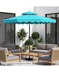 Gouun 10 Feet Outdoor Patio Umbrella with Push Button Tilt and Crank Lift