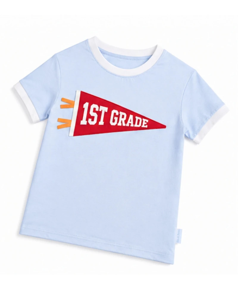 Bits & Bows Little/Big Unisex 5-12 1st Grade Crewneck T-Shirt