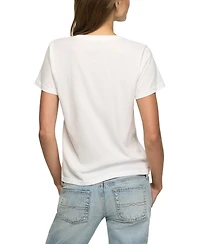 Lucky Brand Women's Heart Frame Floral Classic Crew T-Shirt