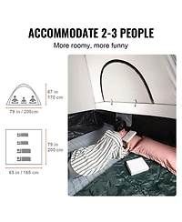 Hongge Double Layer Pickup Truck Bed Tent for 6.4 to 6.7 feet Beds