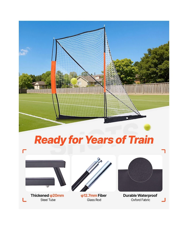 Hongge 6 x 6 ft Portable Backyard Lacrosse Goal with Carry Bag