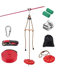 Hongge 65 ft Backyard Zip Line Kit Rated to 500 lb Capacity