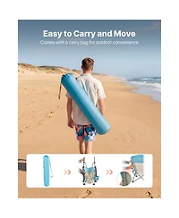 Hongge Extra Wide High Back Folding Beach Chair Rated to 330 lbs