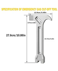 Xdovet Gas Shut Off Wrench 4-in-1 Emergency Tool 2pieces