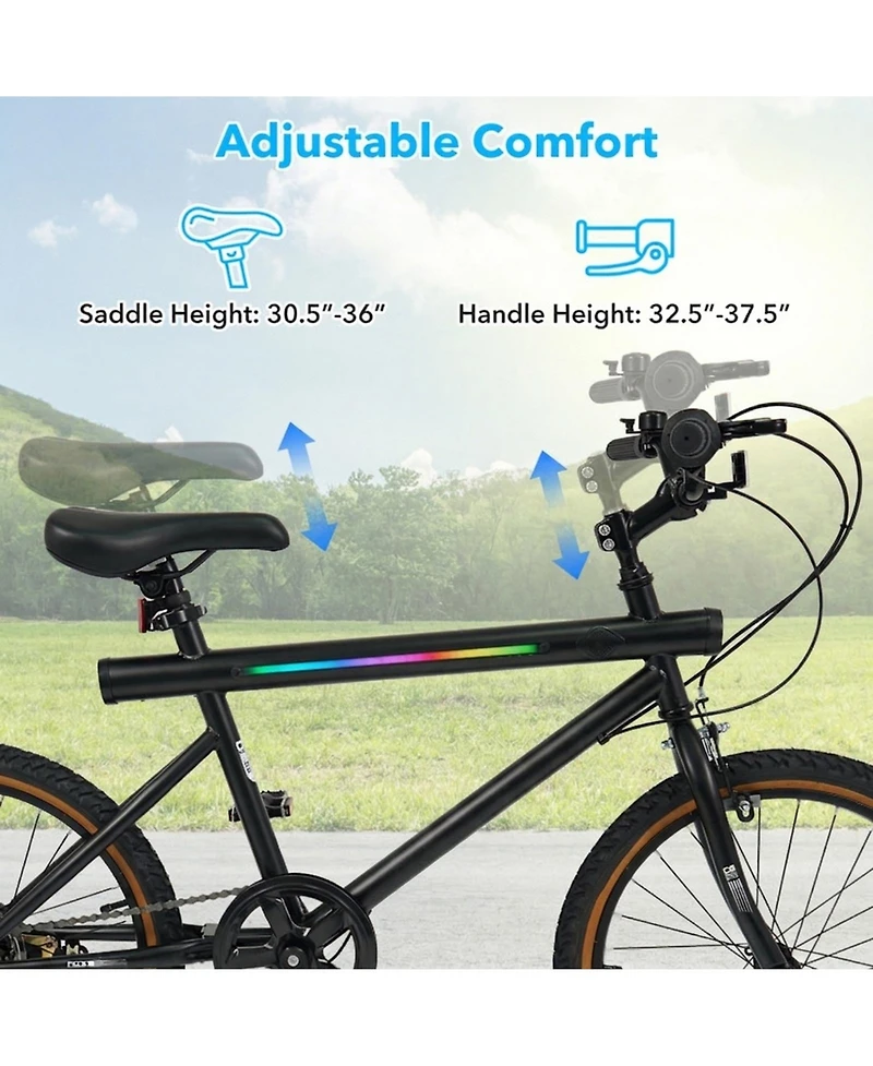 Hongge 20-Inch Led Commuter Bike with Wireless Stereo Speakers