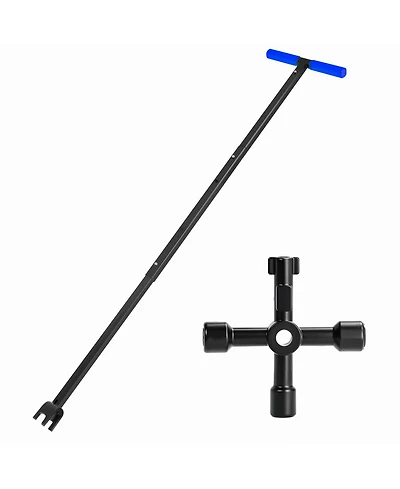 Xdovet Water Meter Key Adjustable Shut Off Tool 4 Way Valve
