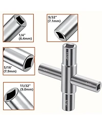 Xdovet 3 Pack 4 Way Sillcock Key Universal Hose Bib Wrench