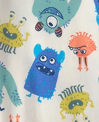 Carter's Toddler Boys' 2T-5T Monster Cotton Snug-Fit Pajama, 4-Piece Set