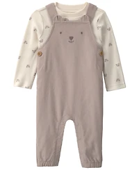 Carter's Baby Boys' Bear Print Long-Sleeve T-Shirt and Corduroy Overall, 2-Piece Set