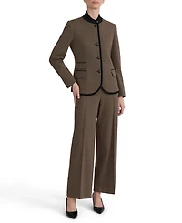 Jones New York Women's Military-Inspired Mini Dot Knit Jacquard Jacket