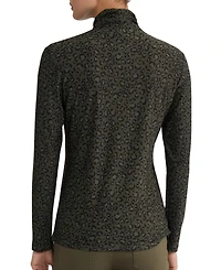 Jones New York Women's Printed Long-Sleeve Turtleneck Top