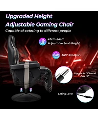 Sugift Massage Video Gaming Recliner Chair with Adjustable Height