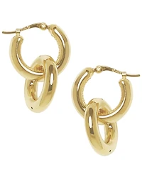 Macy's Sculptured Chubby Donut Drop Earrings in 14k Yellow Gold