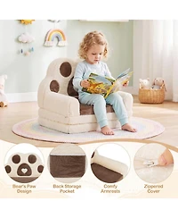 Sugift 2-in-1 Convertible Kids Sofa Lounger with Removable Cover
