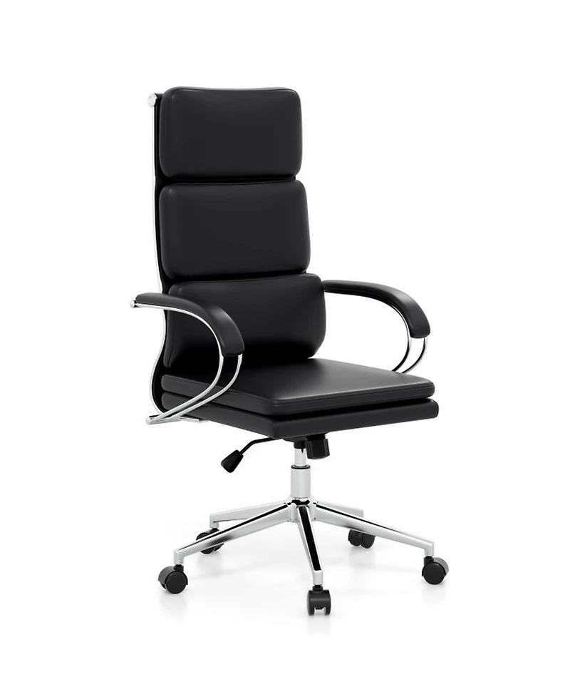 Sugift Ergonomic Leather Office Chair with Adjustable Height and 90degree(s)-135degree(s) Rocking Function
