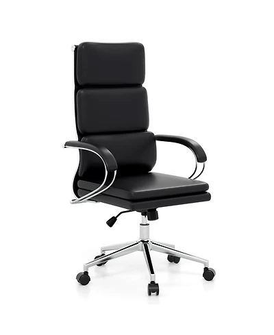 Sugift Ergonomic Leather Office Chair with Adjustable Height and 90degree(s)-135degree(s) Rocking Function