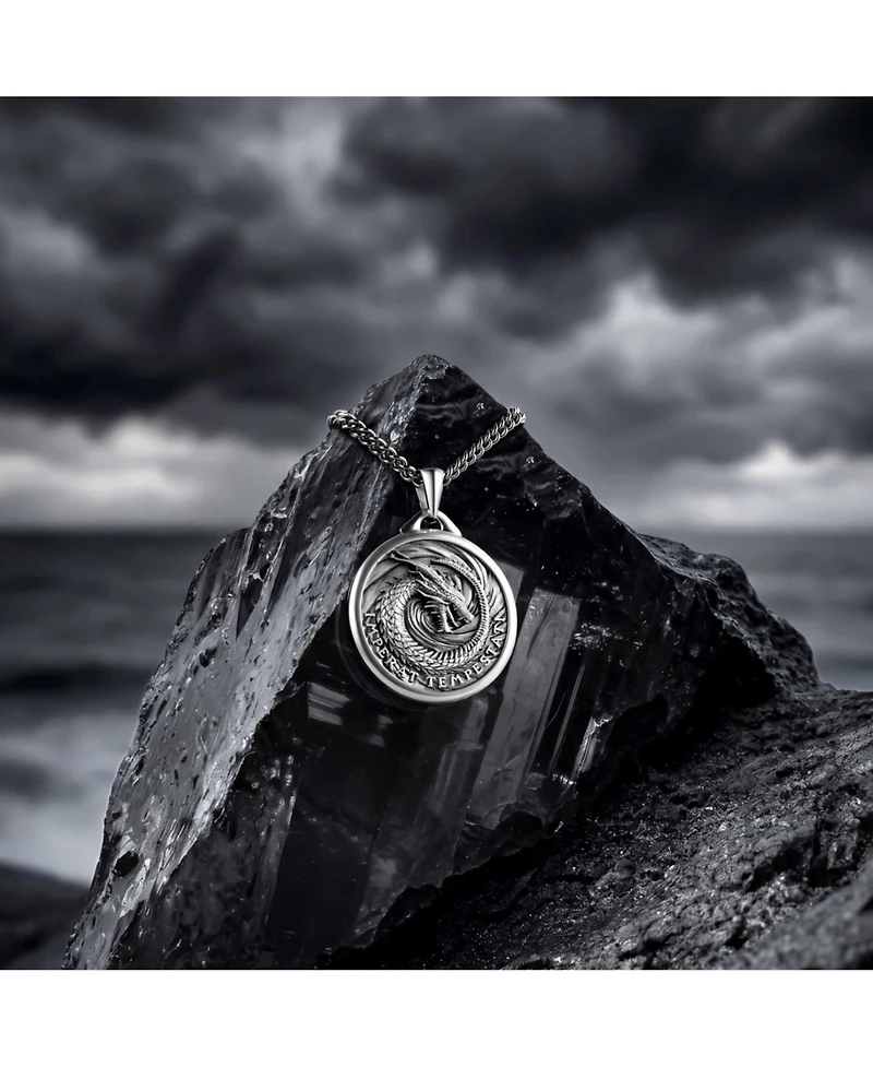 Vincero Men's Dragon Pendant - Sterling Silver Necklace