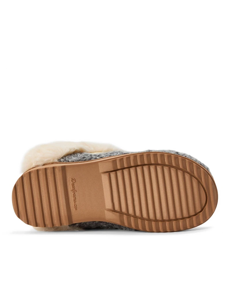 Dearfoams Women's Nicki Knit Scuff Cable Slippers