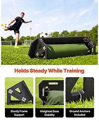 Hongge 40 x 12 in Hdpe Soccer Rebound Wall with 3 Adjustable Angles