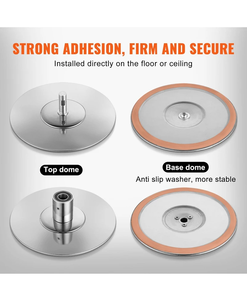 Hongge 45mm Stainless Steel Spinning Static Dancing Pole Kit