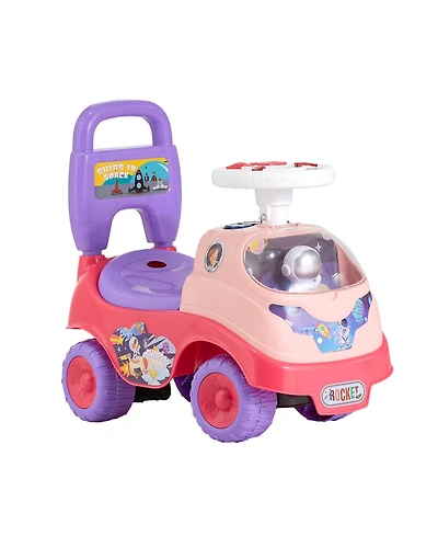 Hongge Foot to Floor Ride On Push Car with Interactive Steering Wheel, 48.5 lb Capacity, Ages 19-36 Months