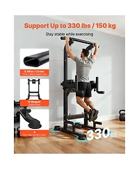 Hongge 330 lb Power Tower Dip Station with Adjustable Back Pad