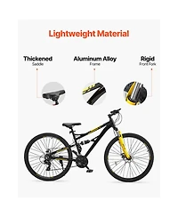 Hongge Aluminum Frame 29 in Mountain Bike with 24-Speed Shifting