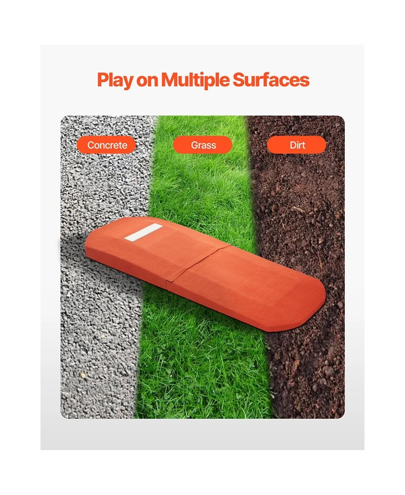 Hongge 127 in Portable Baseball Pitching Mound with Rubber Plate