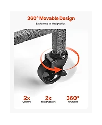 Hongge Mobile 15-Rod Fishing Rod Holder Rack Cart with Wheels