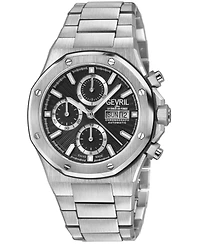 Gevril Men's Swiss Made Kingsgate Swiss Automatic Silver Stainless Steel Bracelet Watch