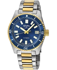 Gevril Men's Swiss Made Atlantic Avenue Swiss Automatic Two tone Stainless Steel Bracelet Watch
