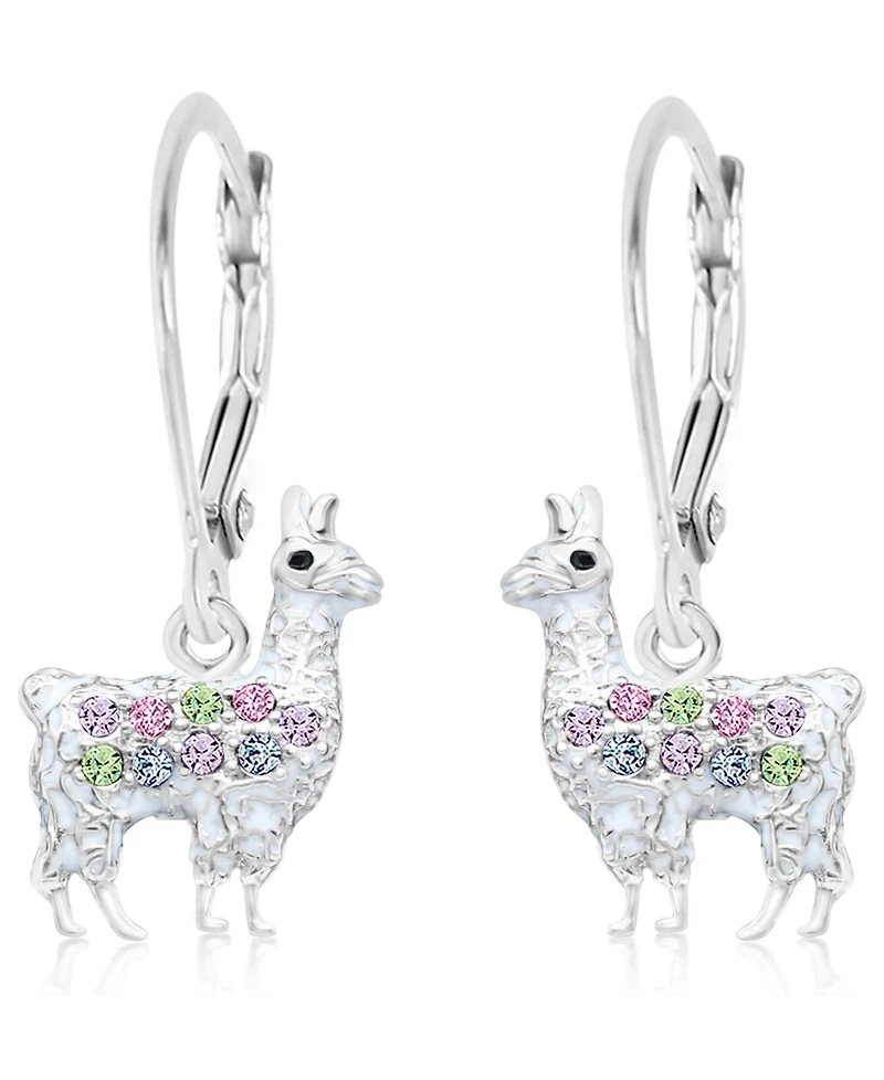 Chanteur Kids Llama Hypoallergenic Earrings for Girls with Sterling Silver Leverbacks