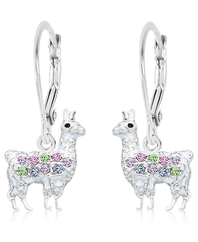 Chanteur Kids Llama Hypoallergenic Earrings for Girls with Sterling Silver Leverbacks