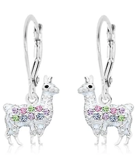 Chanteur Kids Llama Hypoallergenic Earrings for Girls with Sterling Silver Leverbacks