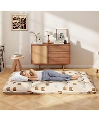 Sugift Full Size Foldable Futon Mattress with Washable Cover and Carry Bag