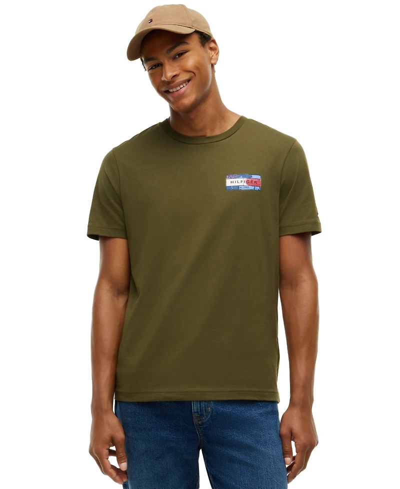 Tommy Hilfiger Men's Brand Love Back Flag Graphic T-Shirt