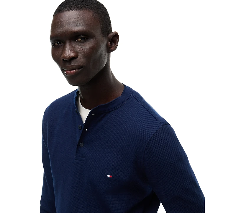 Tommy Hilfiger Men's Waffle Texture Henley Shirt
