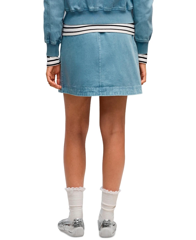Puma Women's Future.Puma.Archive Mini A-Line Washed-Twill Skirt
