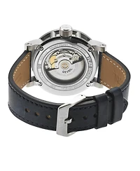 Gevril Men's Swiss Made Flat Iron Swiss Automatic Italian Leather Strap Watch