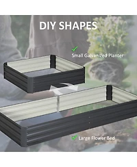 Galvanized Steel Raised Garden Bed Elevated Planter Box Easy Diy