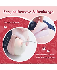 Nocciola Bouncy Ball Interactive Dog Toy, Plush Cover with Treat Hiding Pockets, Usb Rechargeable Bouncing Core, Hide and Seek Toy