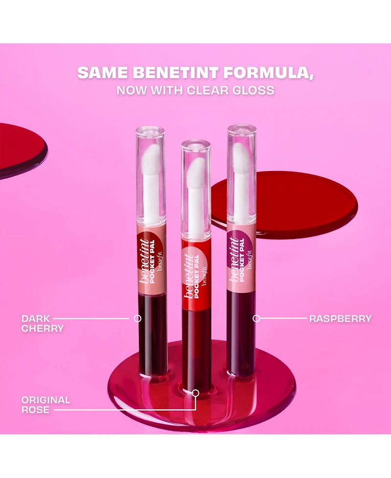 Benefit Cosmetics Pocket Pal Dual-Ended Tint and Glaze Lip Gloss, 0.18 oz.