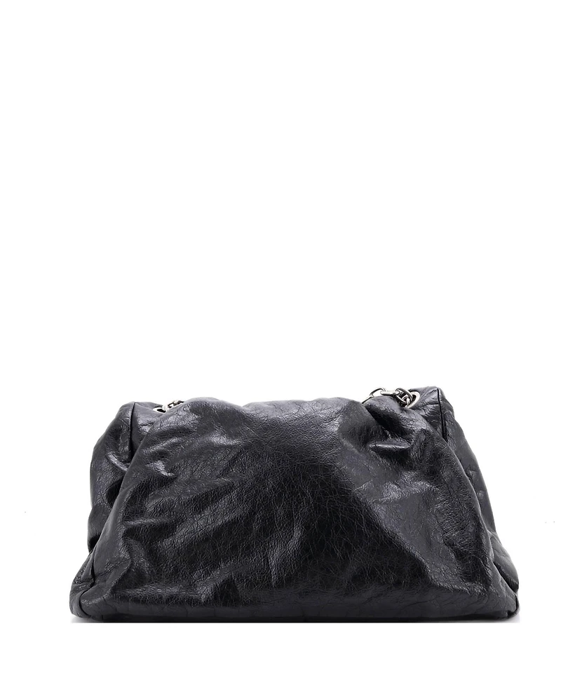 Pre-Owned Balenciaga Large Monaco Chain Flap Shoulder Bag Leather