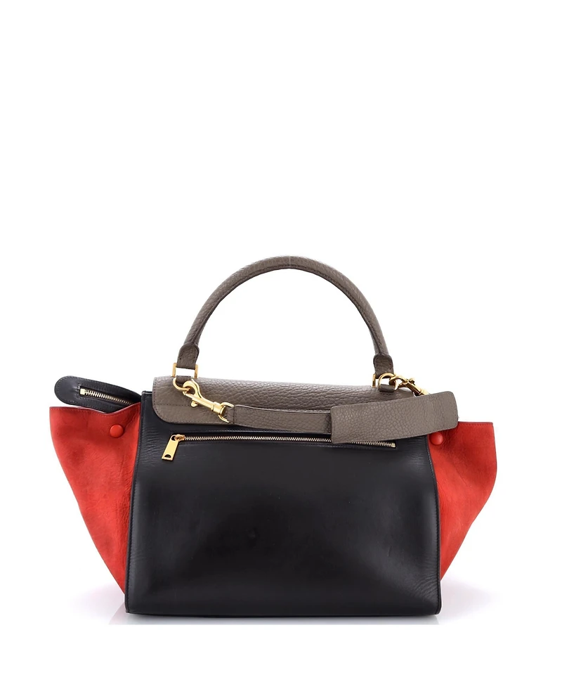 Pre-Owned Celine Medium Tricolor Trapeze Bag Leather