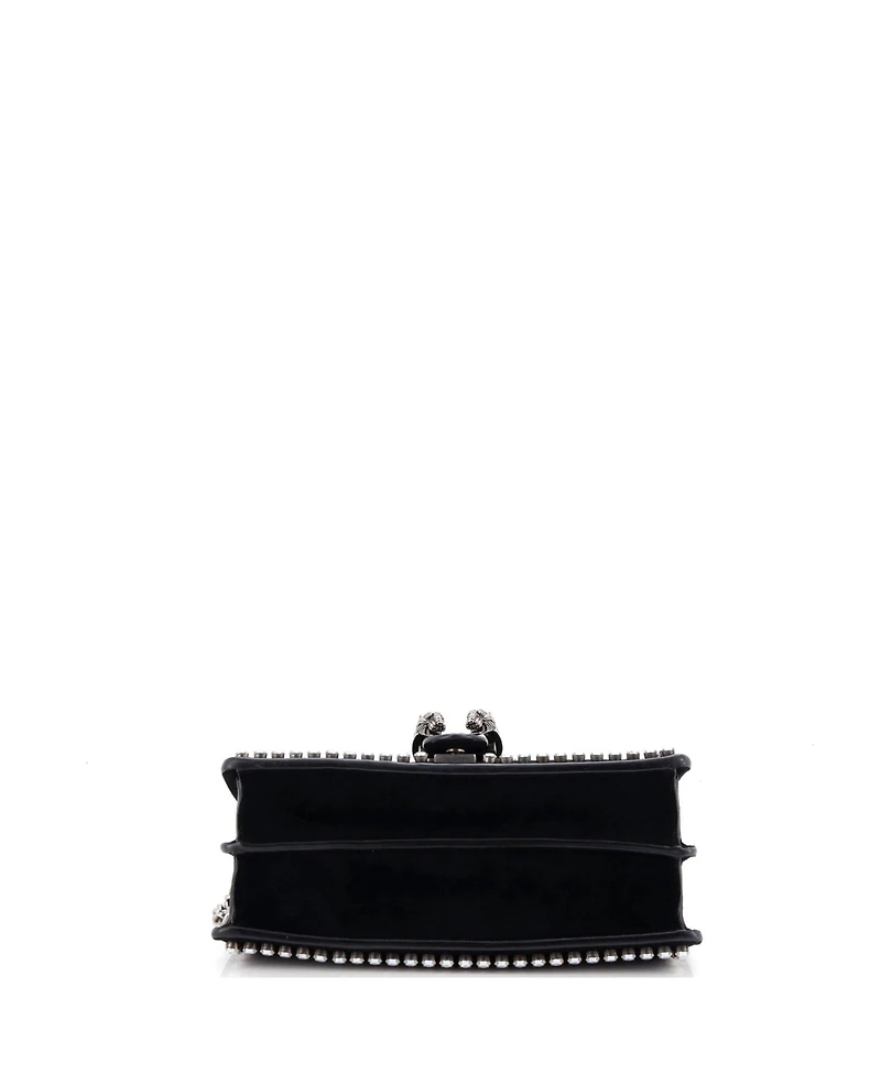 Pre-Owned Gucci Small Dionysus Bag Crystal Embellished Suede